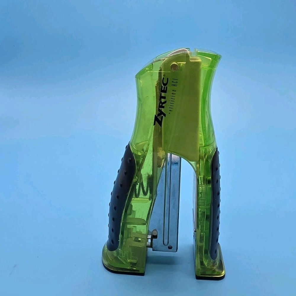Zyrtec Stapler Drug Rep Pharmaceutical Collectible Bright Green